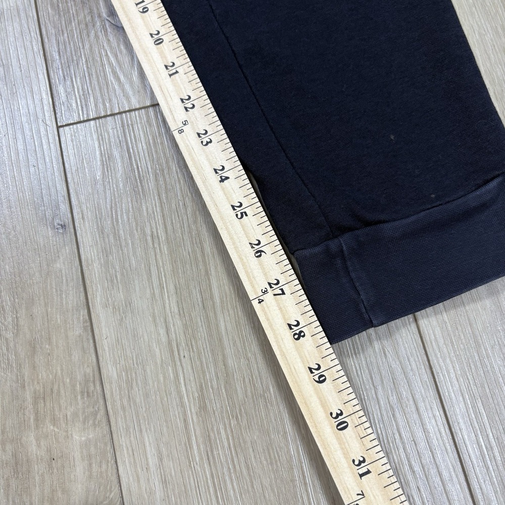 Adidas Joggers Mens Medium Black Drawstring Knit Workout Big Spell Out Logo - Picture 4 of 8